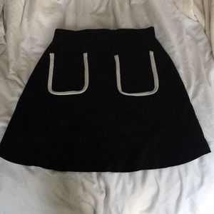 Zara knit black mini skirt